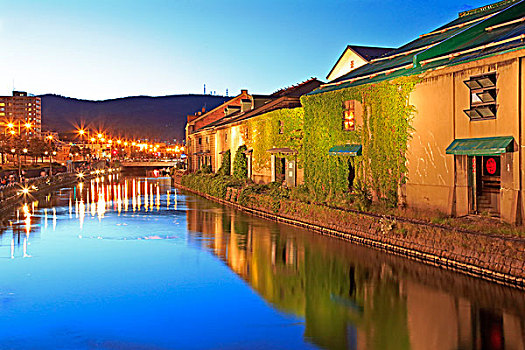 夜景,小樽运河