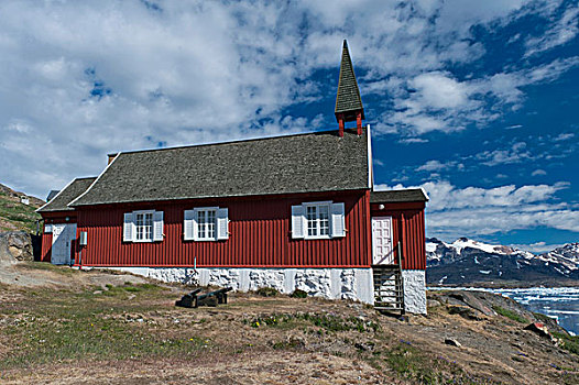 老,教堂,格陵兰东部,格陵兰