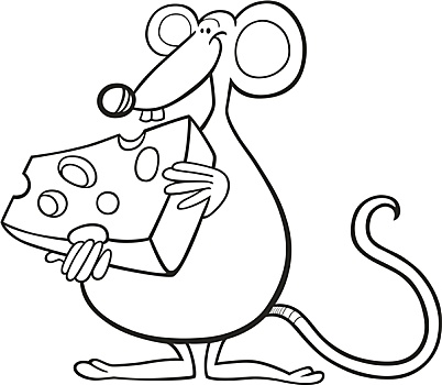 老鼠,奶酪,上色画册