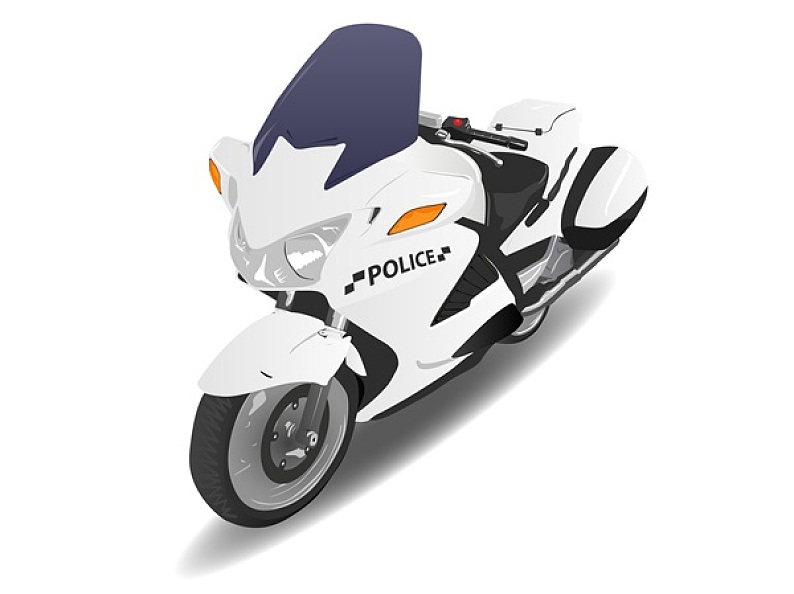 警察,摩托车,插画_高清图片_全景视觉