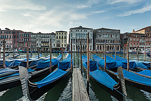 小船,停泊,大运河,威尼斯