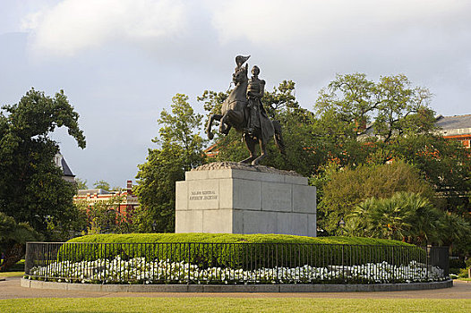 美国,路易斯安那,新奥尔良,法国区,杰克森广场,雕塑,安德鲁-杰克逊将军