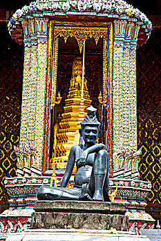 寺庙,曼谷,亚洲,泰国,抽象,十字架,寺院,宫殿