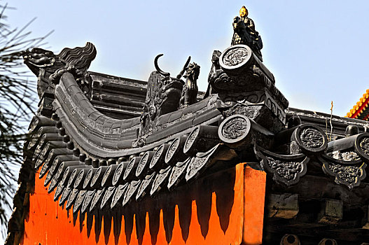 故宫宫殿的飞檐和脊兽