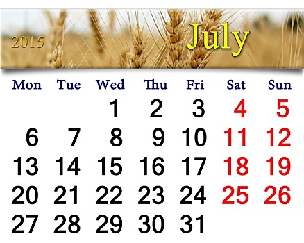 日程,七月,带,小麦