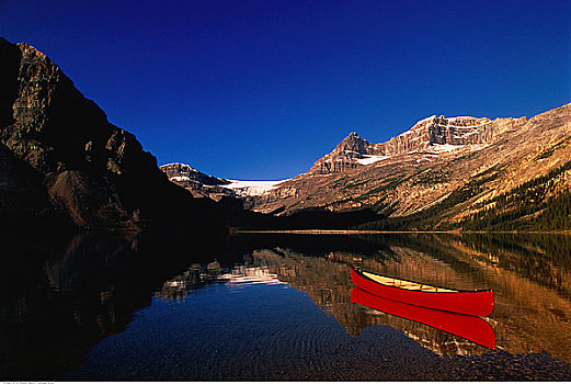 独木舟,弓湖,班芙,艾伯塔省,加拿大