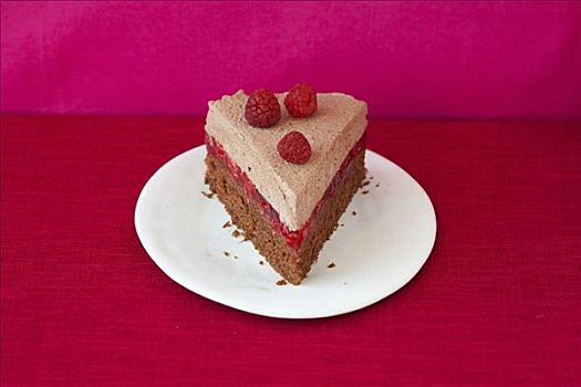 块,树莓巧克力,蛋糕