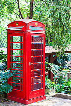 红色英语电话亭