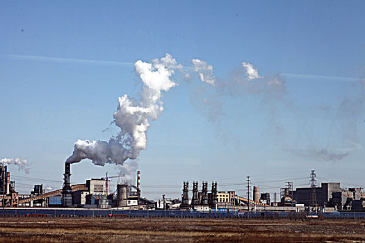 烟筒,冒烟,工厂,发电厂,化工厂,污染,排放,烟雾,蒸汽,雾霾,工业,建筑