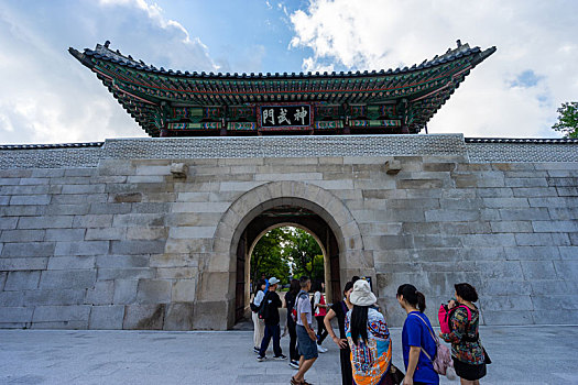 韩国首尔景福宫后门神武门景观