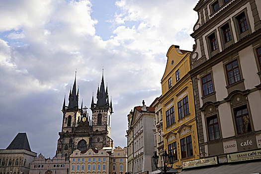 提恩教堂,老城广场,布拉格,捷克共和国,欧洲