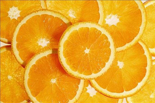 橙子,甜橙,切片