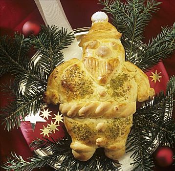 烘制,圣诞老人,面包团,瑞士