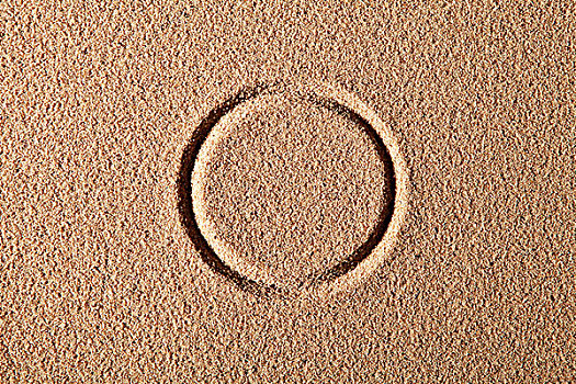 圆,涂绘,沙子
