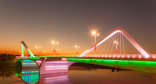 沣河湿地白鹭桥