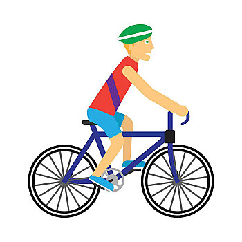 骑车,自行车,矢量,设计,夏天,有趣,男人,运动衣,头盔,骑,动态,健康生活,运动,概念,体育比赛,隔绝,白色背景,背景