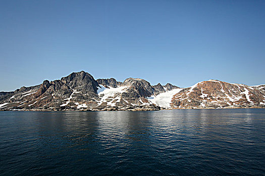 格陵兰,东南部,海岸,峡湾,惊人,山地,风景