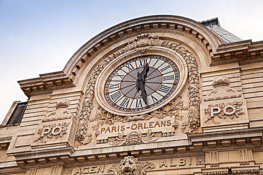 著名,古老,钟表,墙壁,奥塞博物馆,巴黎