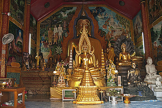 室内,寺院,素贴,清迈,泰国