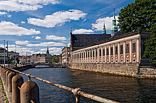 景色,运河,市中心,哥本哈根,丹麦,斯堪的纳维亚,欧洲