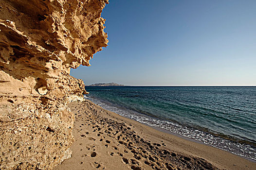 海滩,南方,海岸,岛屿,卡帕索斯,爱琴海岛屿,爱琴海,希腊,欧洲