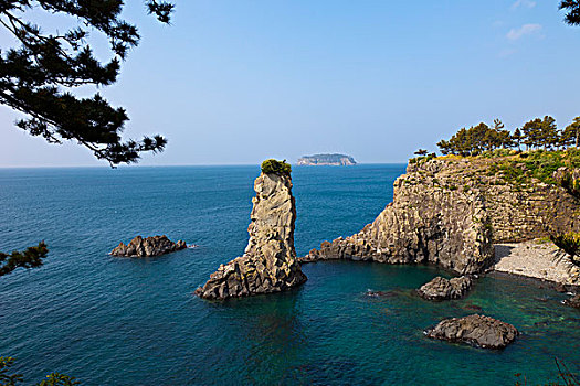 韩国济州岛独立岩