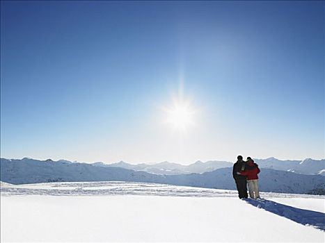 雪中,山顶