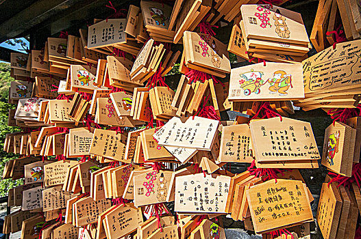 木质,祈福牌,清水寺,庙宇,京都,日本