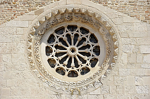 圆花窗,大教堂,13世纪,历史,中心,阿布鲁佐,意大利,欧洲