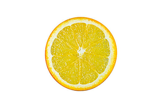 切片的橙子孤立在白色背景上