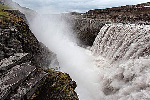 瀑布,飞溅,冰岛,欧洲
