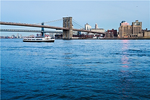 风景,布鲁克林大桥,纽约