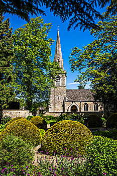 教堂,屠宰,格洛斯特郡,科茨沃尔德,英格兰,英国