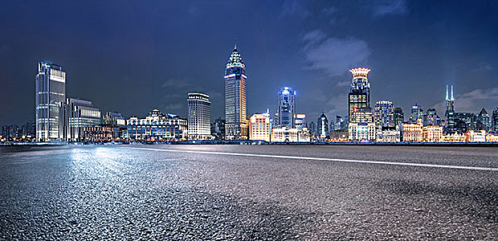 上海城市风光道路
