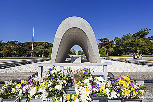 日本,九州,广岛,平和,公园,纪念,原子,爆炸,供品