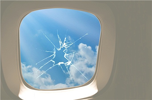 飞机,破损,窗户