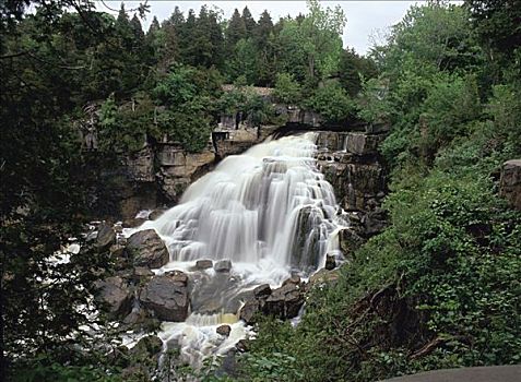 瀑布,保护区,安大略省,加拿大