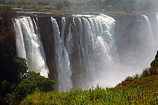 非洲,津巴布韦,维多利亚瀑布,烟,世界遗产