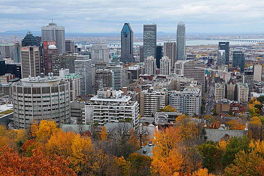 风景,皇家山,蒙特利尔,魁北克,加拿大,北美