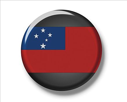 扣,徽章,旗帜,西部,萨摩亚群岛