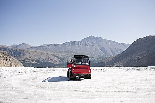 雪地车,旅游,冰河,哥伦比亚,冰原,艾伯塔省,加拿大