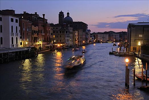 大运河,黎明,威尼斯,意大利