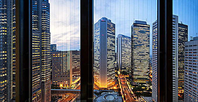 现代办公室,建筑,东京,窗户
