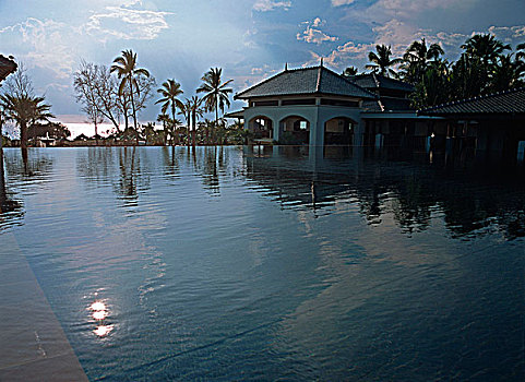 反射,水池,普吉岛,泰国