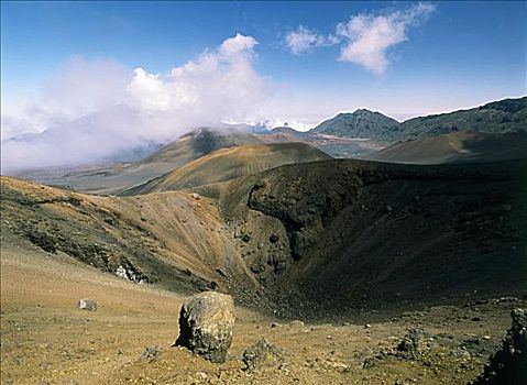 火山口,哈莱亚卡拉国家公园,毛伊岛,夏威夷,美国