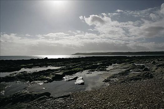岩石,海岸线,英格兰