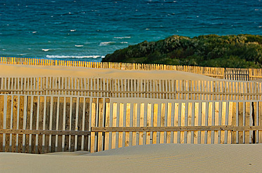 围栏,区域,海滩