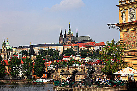 捷克共和国,布拉格,城堡,伏尔塔瓦河,斯美塔那,博物馆