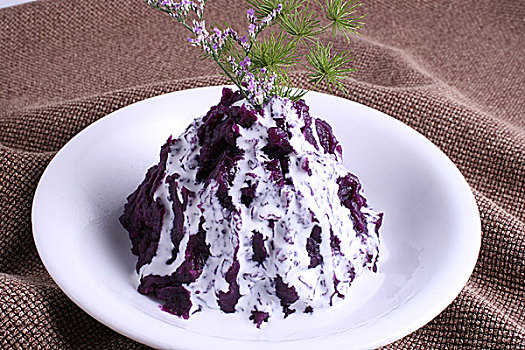 椰汁紫薯泥