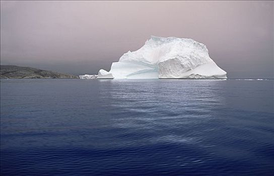 冰山,漂浮,拉布拉多海,夏季,拉布拉多犬,纽芬兰,加拿大
